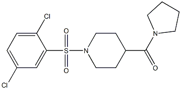 1-[(2,5-dichlorophenyl)sulfonyl]-4-(1-pyrrolidinylcarbonyl)piperidine Struktur