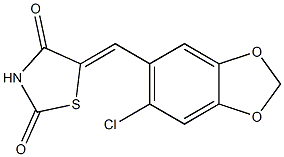 5-[(6-chloro-1,3-benzodioxol-5-yl)methylene]-1,3-thiazolidine-2,4-dione Struktur