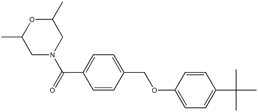 4-tert-butylphenyl 4-[(2,6-dimethyl-4-morpholinyl)carbonyl]benzyl ether Struktur