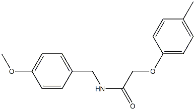 N-(4-methoxybenzyl)-2-(4-methylphenoxy)acetamide Struktur