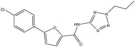 5-(4-chlorophenyl)-N-(2-propyl-2H-tetraazol-5-yl)-2-furamide Struktur