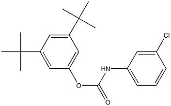 3,5-ditert-butylphenyl 3-chlorophenylcarbamate Struktur