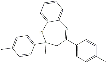 2-methyl-2,4-bis(4-methylphenyl)-2,3-dihydro-1H-1,5-benzodiazepine Struktur