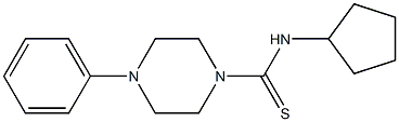 N-cyclopentyl-4-phenyl-1-piperazinecarbothioamide Struktur