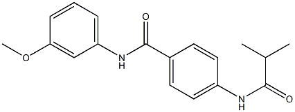 4-(isobutyrylamino)-N-(3-methoxyphenyl)benzamide Struktur