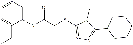 2-[(5-cyclohexyl-4-methyl-4H-1,2,4-triazol-3-yl)sulfanyl]-N-(2-ethylphenyl)acetamide Struktur