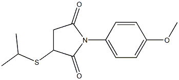 3-(isopropylsulfanyl)-1-(4-methoxyphenyl)-2,5-pyrrolidinedione Struktur