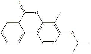 3-isopropoxy-4-methyl-6H-benzo[c]chromen-6-one Struktur