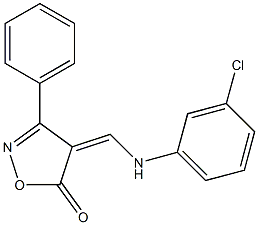 4-[(3-chloroanilino)methylene]-3-phenyl-5(4H)-isoxazolone Struktur