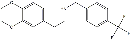 2-[3,4-bis(methyloxy)phenyl]-N-{[4-(trifluoromethyl)phenyl]methyl}ethanamine Struktur