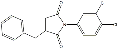 3-benzyl-1-(3,4-dichlorophenyl)-2,5-pyrrolidinedione Struktur