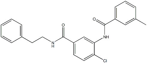 4-chloro-3-[(3-methylbenzoyl)amino]-N-(2-phenylethyl)benzamide Struktur