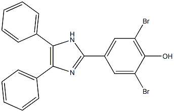 2,6-dibromo-4-(4,5-diphenyl-1H-imidazol-2-yl)phenol Struktur