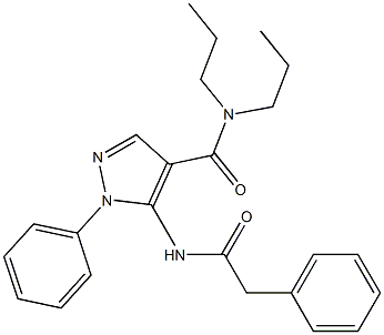 1-phenyl-5-[(phenylacetyl)amino]-N,N-dipropyl-1H-pyrazole-4-carboxamide Struktur