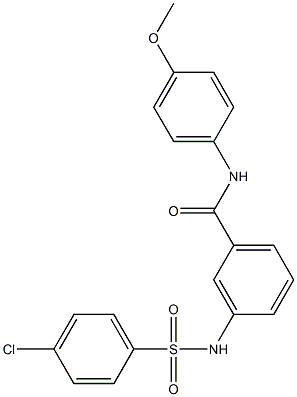 3-{[(4-chlorophenyl)sulfonyl]amino}-N-(4-methoxyphenyl)benzamide Struktur