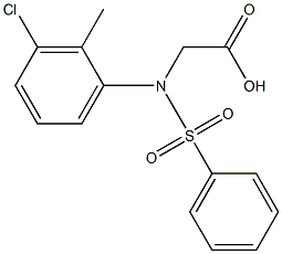 [3-chloro-2-methyl(phenylsulfonyl)anilino]acetic acid Struktur