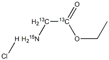 Ethyl  glycinate-13C2,15N  hydrochloride Struktur