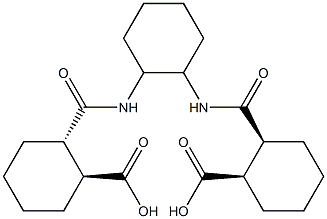 (1R,2S)-2-({[(1S,2S)-2-({[(1R,2S)-2-carboxycyclohexyl]carbonyl}amino)cyclohexyl]amino}carbonyl)cyclohexanecarboxylic acid Struktur