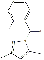 (2-chlorophenyl)(3,5-dimethyl-1H-pyrazol-1-yl)methanone Struktur