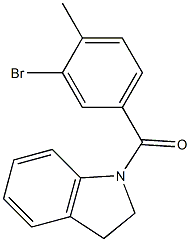 (3-bromo-4-methylphenyl)(2,3-dihydro-1H-indol-1-yl)methanone Struktur