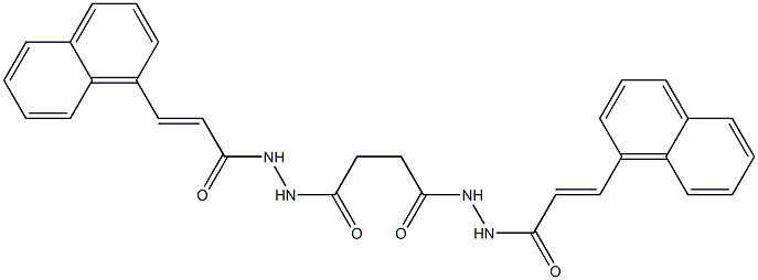 (E)-3-(1-naphthyl)-N'-(4-{2-[(E)-3-(1-naphthyl)-2-propenoyl]hydrazino}-4-oxobutanoyl)-2-propenohydrazide Struktur