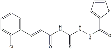 (E)-3-(2-chlorophenyl)-N-{[2-(2-thienylcarbonyl)hydrazino]carbothioyl}-2-propenamide Struktur