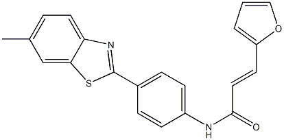 (E)-3-(2-furyl)-N-[4-(6-methyl-1,3-benzothiazol-2-yl)phenyl]-2-propenamide Struktur