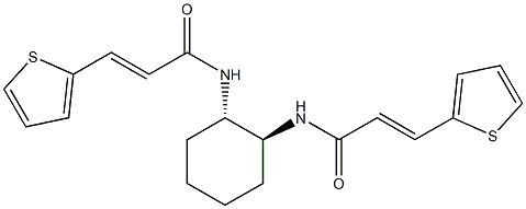 (E)-3-(2-thienyl)-N-((1S,2S)-2-{[(E)-3-(2-thienyl)-2-propenoyl]amino}cyclohexyl)-2-propenamide Struktur