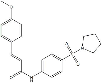 (E)-3-(4-methoxyphenyl)-N-[4-(1-pyrrolidinylsulfonyl)phenyl]-2-propenamide Struktur