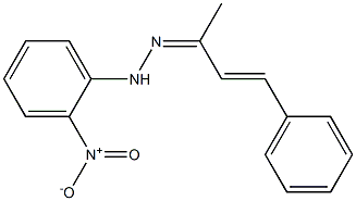 (E)-4-phenyl-3-buten-2-one N-(2-nitrophenyl)hydrazone Struktur