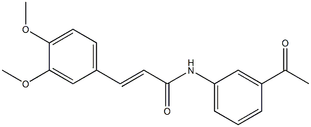 (E)-N-(3-acetylphenyl)-3-(3,4-dimethoxyphenyl)-2-propenamide Struktur