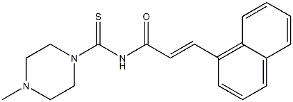 (E)-N-[(4-methyl-1-piperazinyl)carbothioyl]-3-(1-naphthyl)-2-propenamide Struktur