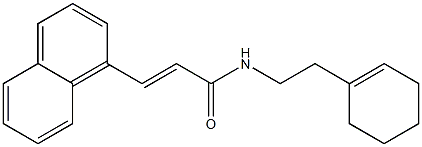 (E)-N-[2-(1-cyclohexen-1-yl)ethyl]-3-(1-naphthyl)-2-propenamide Struktur