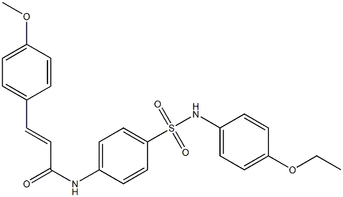 (E)-N-{4-[(4-ethoxyanilino)sulfonyl]phenyl}-3-(4-methoxyphenyl)-2-propenamide Struktur