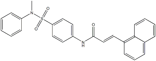 (E)-N-{4-[(methylanilino)sulfonyl]phenyl}-3-(1-naphthyl)-2-propenamide Struktur