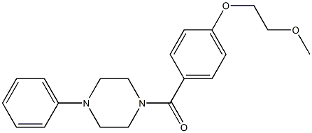 [4-(2-methoxyethoxy)phenyl](4-phenyl-1-piperazinyl)methanone Struktur