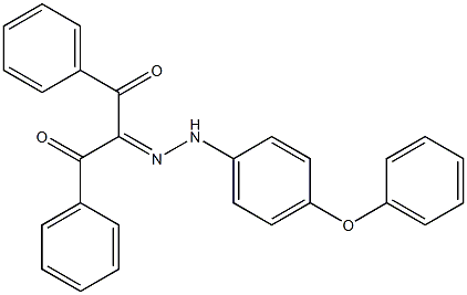 1,3-diphenyl-1,2,3-propanetrione 2-[N-(4-phenoxyphenyl)hydrazone] Struktur