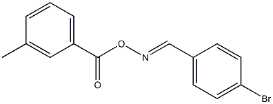 N-[(E)-(4-bromophenyl)methylidene]-N-[(3-methylbenzoyl)oxy]amine Struktur