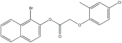 1-bromo-2-naphthyl 2-(4-chloro-2-methylphenoxy)acetate Struktur