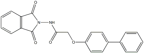 2-([1,1'-biphenyl]-4-yloxy)-N-(1,3-dioxo-1,3-dihydro-2H-isoindol-2-yl)acetamide Struktur