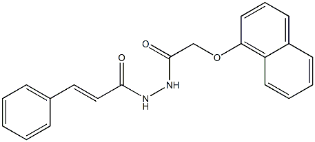 2-(1-naphthyloxy)-N'-[(E)-3-phenyl-2-propenoyl]acetohydrazide Struktur