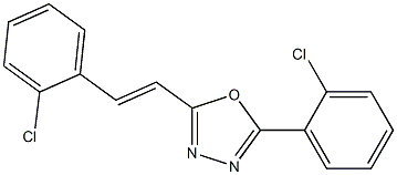 2-(2-chlorophenyl)-5-[(E)-2-(2-chlorophenyl)ethenyl]-1,3,4-oxadiazole Struktur