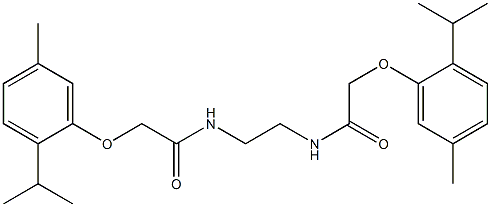 2-(2-isopropyl-5-methylphenoxy)-N-(2-{[2-(2-isopropyl-5-methylphenoxy)acetyl]amino}ethyl)acetamide Struktur