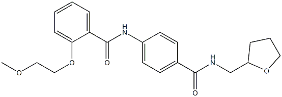 2-(2-methoxyethoxy)-N-(4-{[(tetrahydro-2-furanylmethyl)amino]carbonyl}phenyl)benzamide Struktur