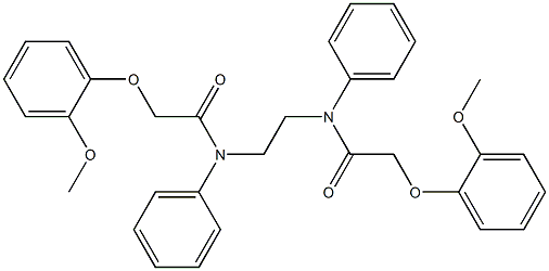 2-(2-methoxyphenoxy)-N-(2-{[2-(2-methoxyphenoxy)acetyl]anilino}ethyl)-N-phenylacetamide Struktur