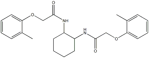 2-(2-methylphenoxy)-N-(2-{[2-(2-methylphenoxy)acetyl]amino}cyclohexyl)acetamide Struktur