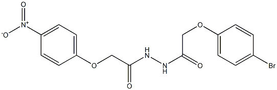 2-(4-bromophenoxy)-N'-[2-(4-nitrophenoxy)acetyl]acetohydrazide Struktur