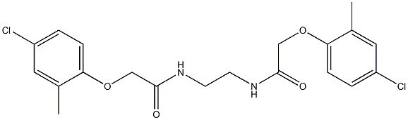 2-(4-chloro-2-methylphenoxy)-N-(2-{[2-(4-chloro-2-methylphenoxy)acetyl]amino}ethyl)acetamide Struktur