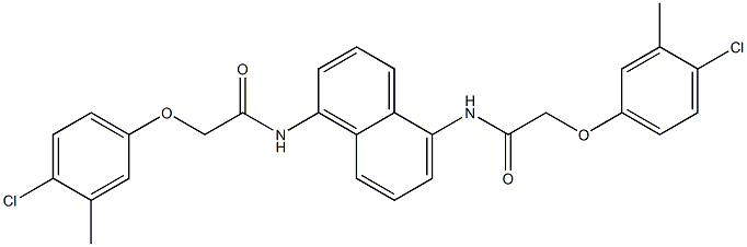 2-(4-chloro-3-methylphenoxy)-N-(5-{[2-(4-chloro-3-methylphenoxy)acetyl]amino}-1-naphthyl)acetamide Struktur