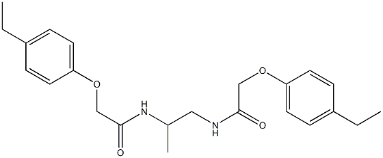 2-(4-ethylphenoxy)-N-(2-{[2-(4-ethylphenoxy)acetyl]amino}-1-methylethyl)acetamide Struktur